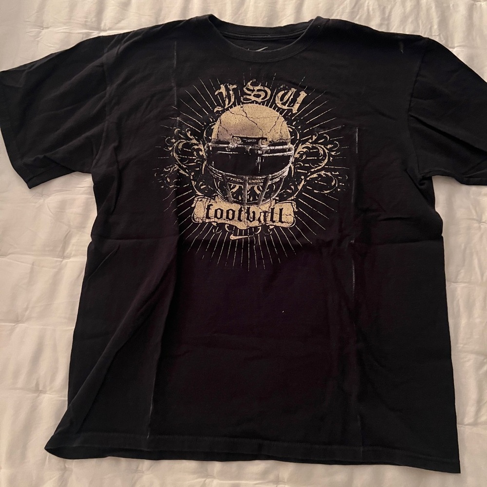 Nike Florida State Football Black Short Sleeve Tee with Graphic Design